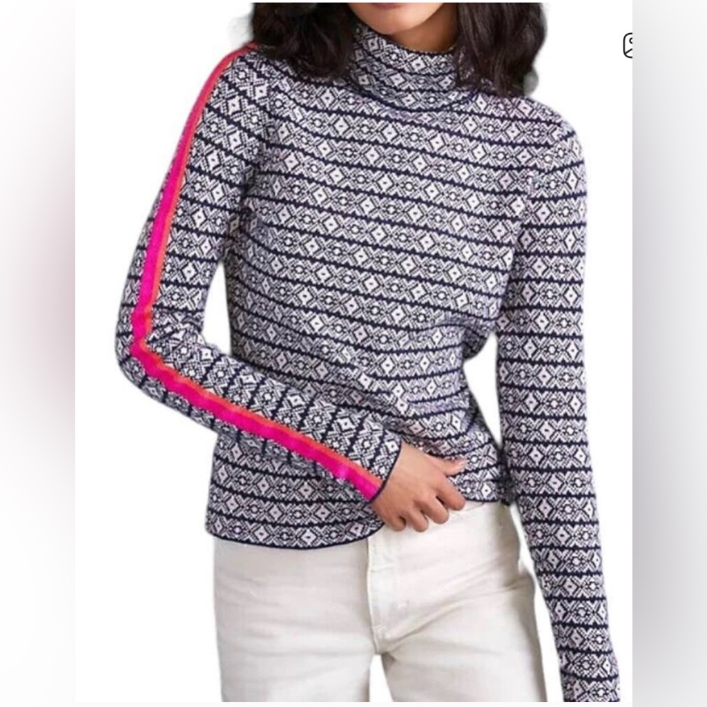 Anthropologie Maeve Ski Slope Turtleneck Sweater Size Xl